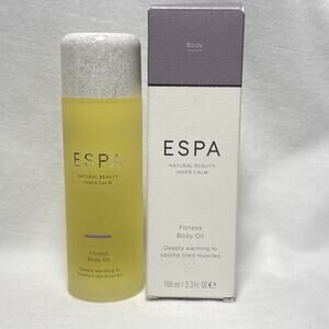 ESPA Fitness Body Oil 100ml - Soothes Tired Muscles 100ml NEW IN DISTRESSED BOX